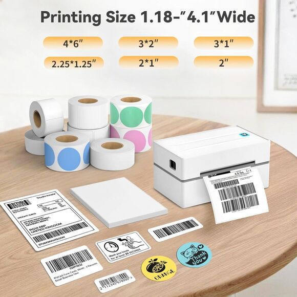 Bluetooth Thermal Shipping Label Printer, Wireless 4x6 Shipping Label - Picture 3 of 7